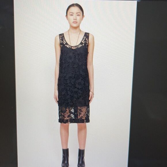 RACHEL COMEY Black Reveal Lace Furtive Dress.Sz 4 - Picture 1 of 16